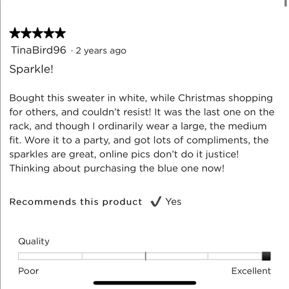 NWT••LC LAUREN CONRAD // light blue / sparkle / oversized cardigan - Picture 6 of 16